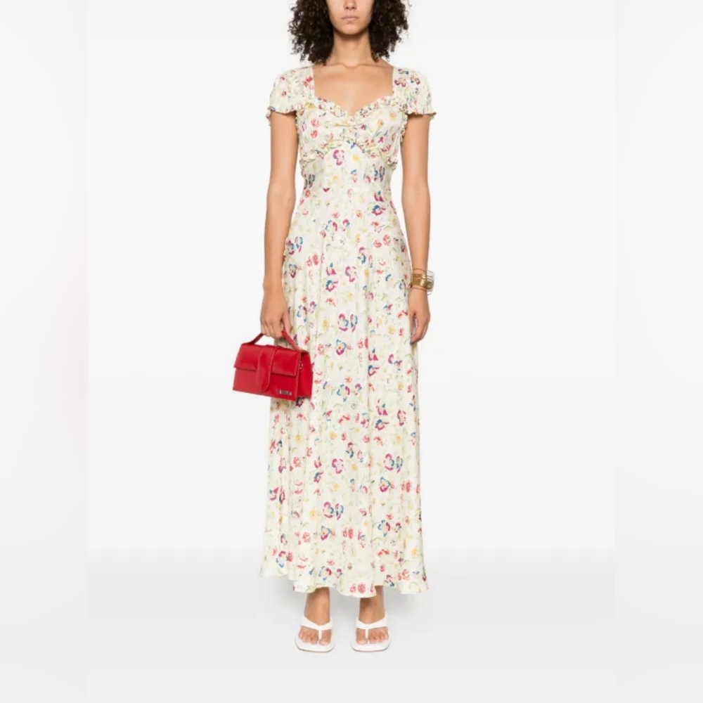 NEW DOEN Valerine Silk Blend Maxi Dress